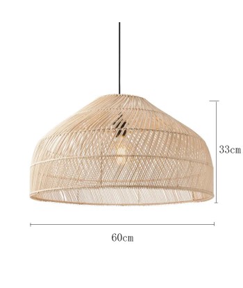 Suspension cloche ajourée en osier design vintage Voir les baskets