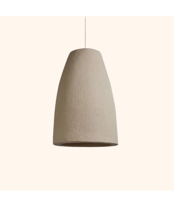 Suspension cloche allongée effet terre cuite beige bohème l'évolution des habitudes 