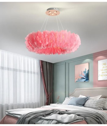 Suspension anneau en plumes colorées design art déco 50% de réduction en Octobre 2024