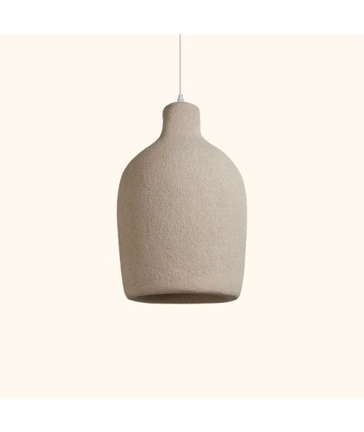 Suspension cloche effet terre cuite beige bohème pas cher