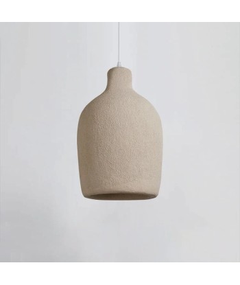 Suspension cloche effet terre cuite beige bohème pas cher