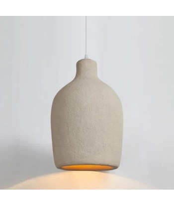 Suspension cloche effet terre cuite beige bohème pas cher