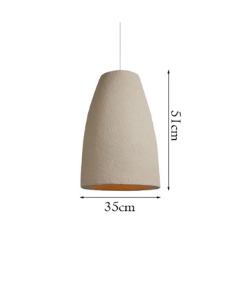 Suspension cloche allongée effet terre cuite beige bohème l'évolution des habitudes 