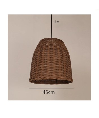 Suspension en osier tressé cloche style bohème basket pas cher