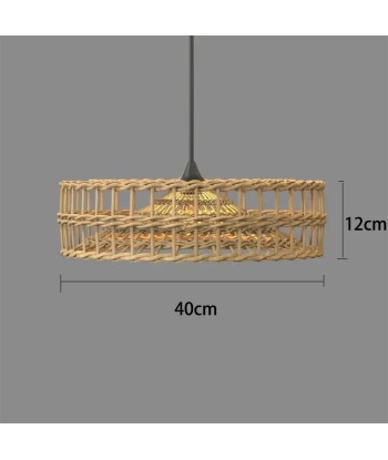 Suspension triangulaire et cylindrique osier ajouré bohème pas chere