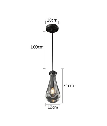 Suspension goutte en verre et laiton design industriel vente chaude votre 