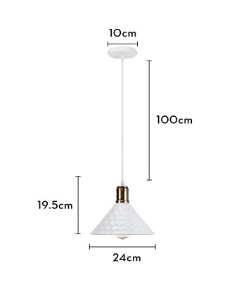 Suspension moderne métallique triangle effet pois des créatures d'habitude