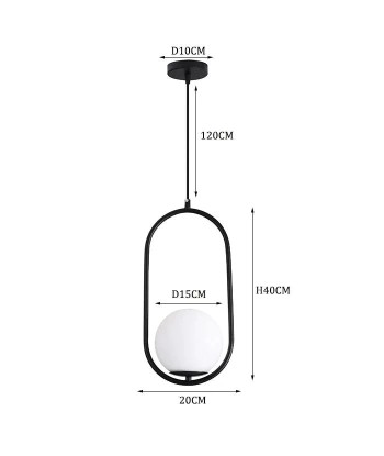 Suspension moderne boule lumineuse ovale en laiton Amélioration de cerveau avec