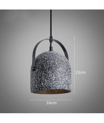 Suspension cloche ciment terrazzo design industriel livraison et retour toujours gratuits