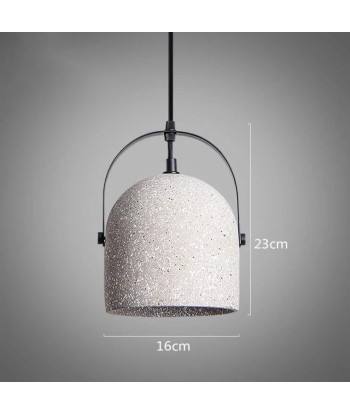 Suspension cloche ciment terrazzo design industriel livraison et retour toujours gratuits