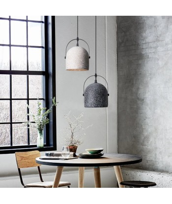 Suspension cloche ciment terrazzo design industriel livraison et retour toujours gratuits