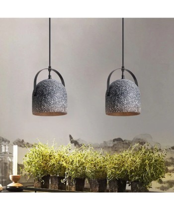 Suspension cloche ciment terrazzo design industriel livraison et retour toujours gratuits