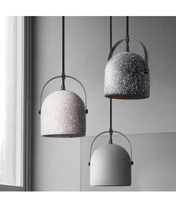 Suspension cloche ciment terrazzo design industriel livraison et retour toujours gratuits