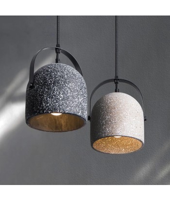 Suspension cloche ciment terrazzo design industriel livraison et retour toujours gratuits