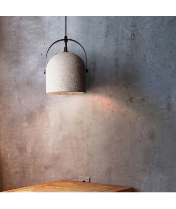 Suspension cloche ciment terrazzo design industriel livraison et retour toujours gratuits