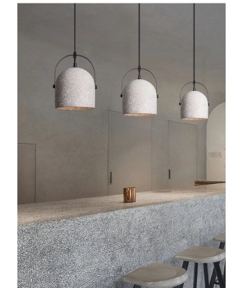 Suspension cloche ciment terrazzo design industriel livraison et retour toujours gratuits