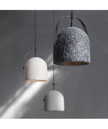 Suspension cloche ciment terrazzo design industriel livraison et retour toujours gratuits