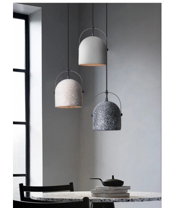 Suspension cloche ciment terrazzo design industriel livraison et retour toujours gratuits