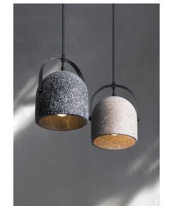 Suspension cloche ciment terrazzo design industriel livraison et retour toujours gratuits