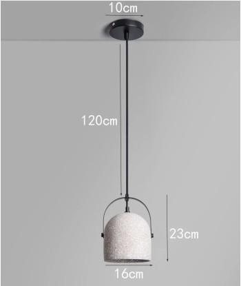 Suspension cloche ciment terrazzo design industriel livraison et retour toujours gratuits