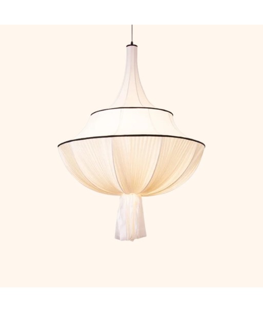 Suspension en satin beige et noir chandelier vintage en ligne des produits 