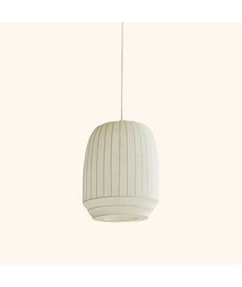 Suspension tissu globe allongé rainuré scandinave Découvrez la collection