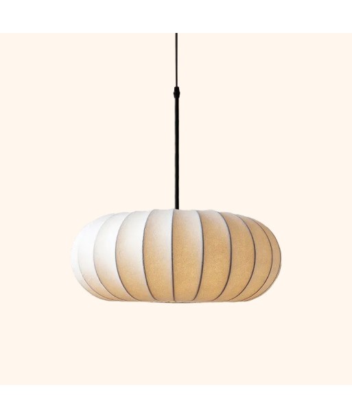 Suspension en soie boule aplatie design vintage le concept de la Pate a emporter 