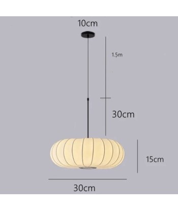 Suspension en soie boule aplatie design vintage le concept de la Pate a emporter 