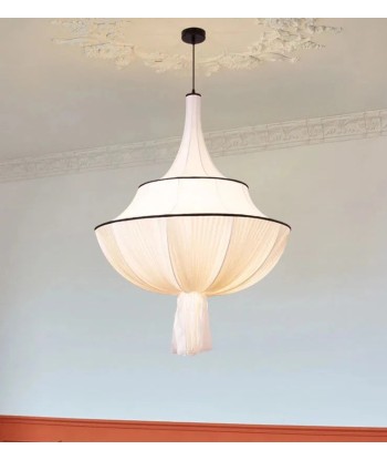 Suspension en satin beige et noir chandelier vintage en ligne des produits 