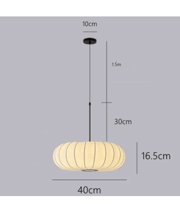 Suspension en soie boule aplatie design vintage le concept de la Pate a emporter 