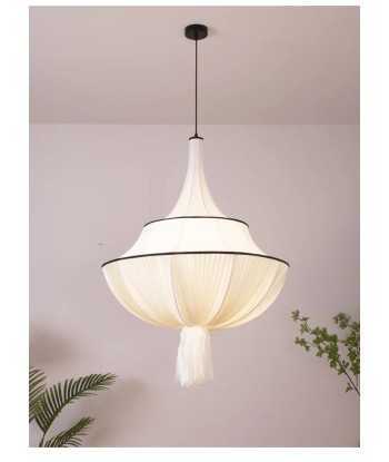 Suspension en satin beige et noir chandelier vintage en ligne des produits 