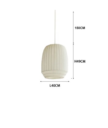 Suspension tissu globe allongé rainuré scandinave Découvrez la collection