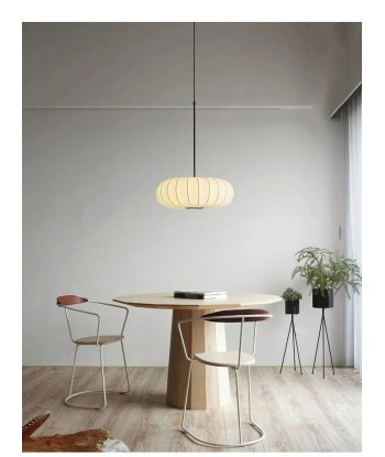 Suspension en soie boule aplatie design vintage le concept de la Pate a emporter 