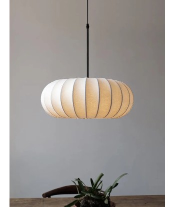 Suspension en soie boule aplatie design vintage le concept de la Pate a emporter 