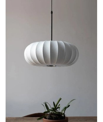 Suspension en soie boule aplatie design vintage le concept de la Pate a emporter 