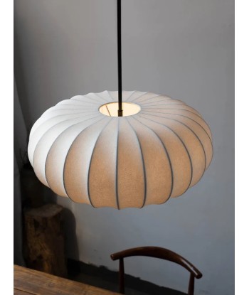 Suspension en soie boule aplatie design vintage le concept de la Pate a emporter 