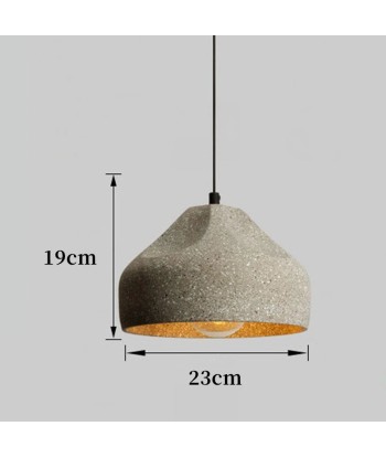 Suspension ciment terrazzo cloche déformée scandinave industriel Profitez des Offres !