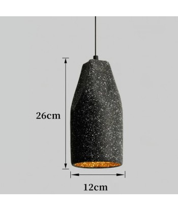 Suspension ciment terrazzo allongée déformée scandinave france