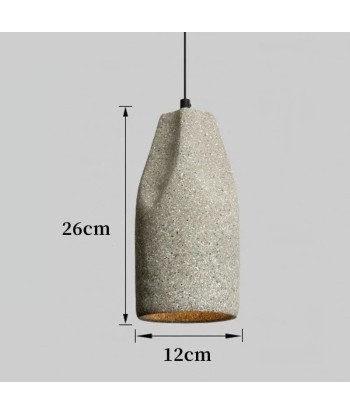 Suspension ciment terrazzo allongée déformée scandinave france