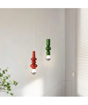 Suspension scandinave verre fumé coloré ondulé de la marque