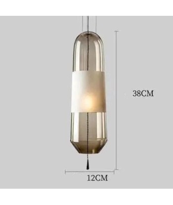 Suspension allongée moderne verre fumé verre givré En savoir plus