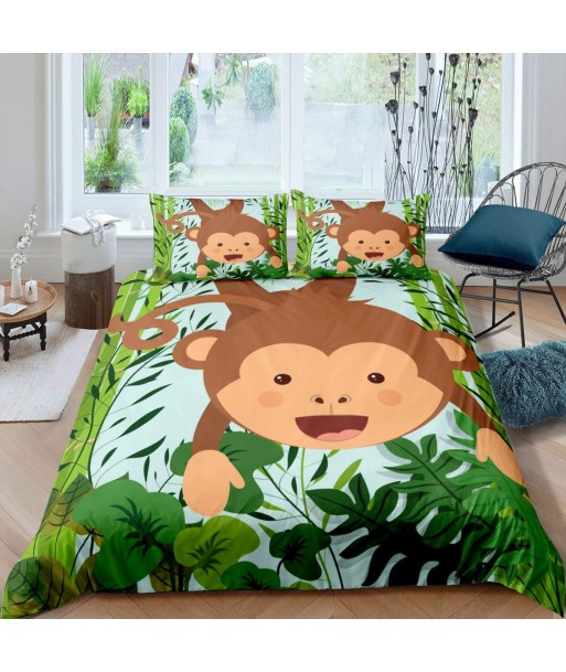 Children monkey duvet cover plus qu'un jeu 