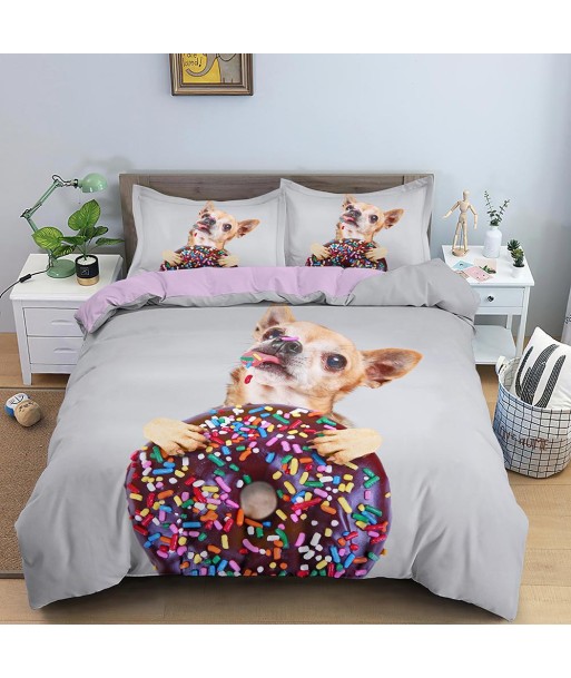 Chocolate dog duvet cover est présent 