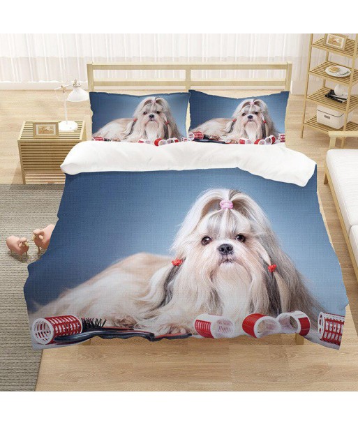 White Hairy Dog Duvet Cover de France