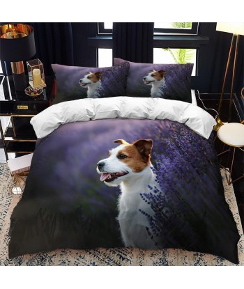 Lavender dog duvet cover de France