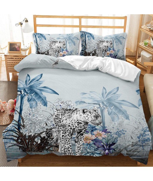 Leopard duvet cover 2 people destockage