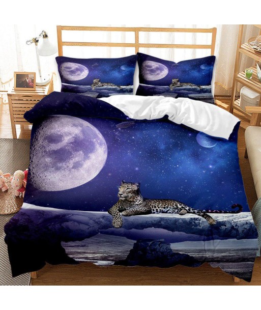 Night Leopard Duvet Cover plus qu'un jeu 