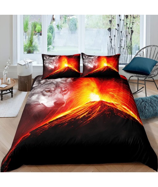 Duvet cover wolf volcano basket pas cher