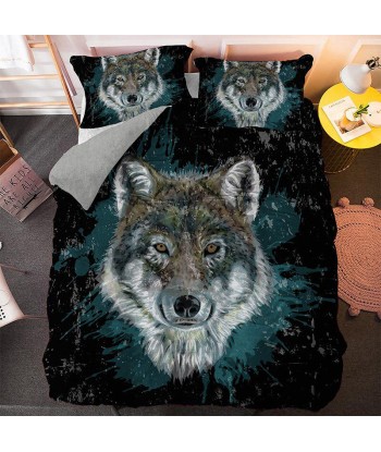 Wolf printed duvet cover rembourrage situé sous