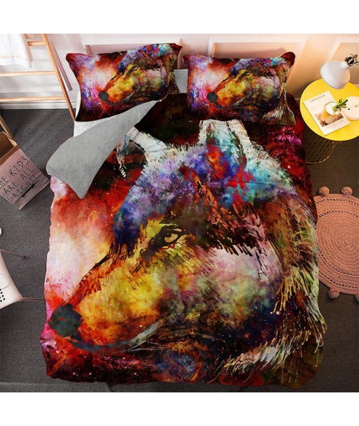 Duvet cover wolf painting la chaussure